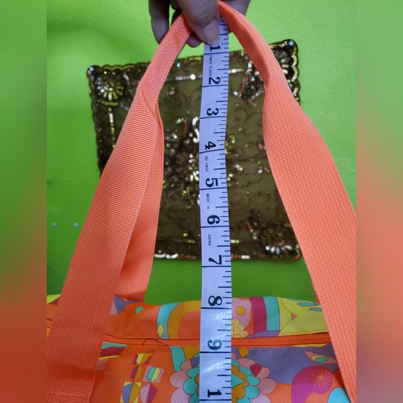 ❇️SALE ❇️ AMIKA Signature Print Large Duffle Bag Psychedelic Neon Print - Picture 11 of 14